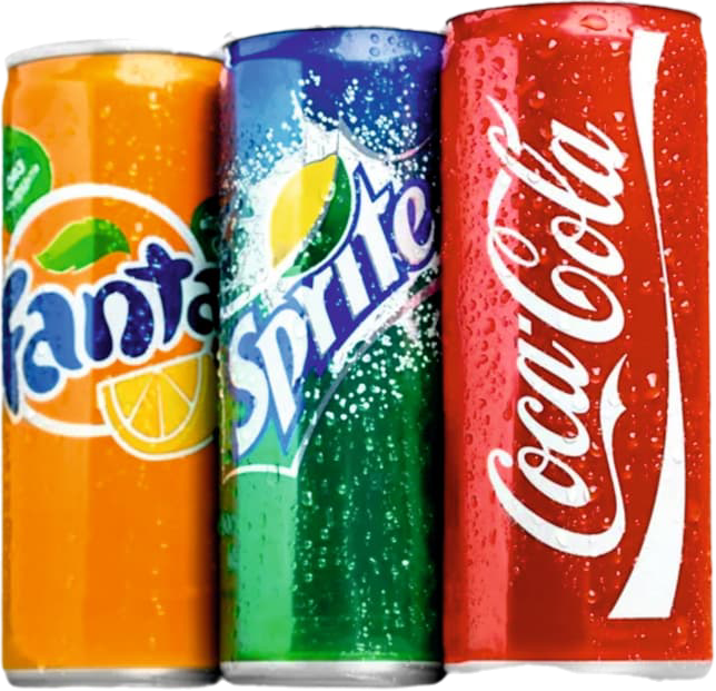 Lattina Coca Cola, Fanta, Sprite 33cl